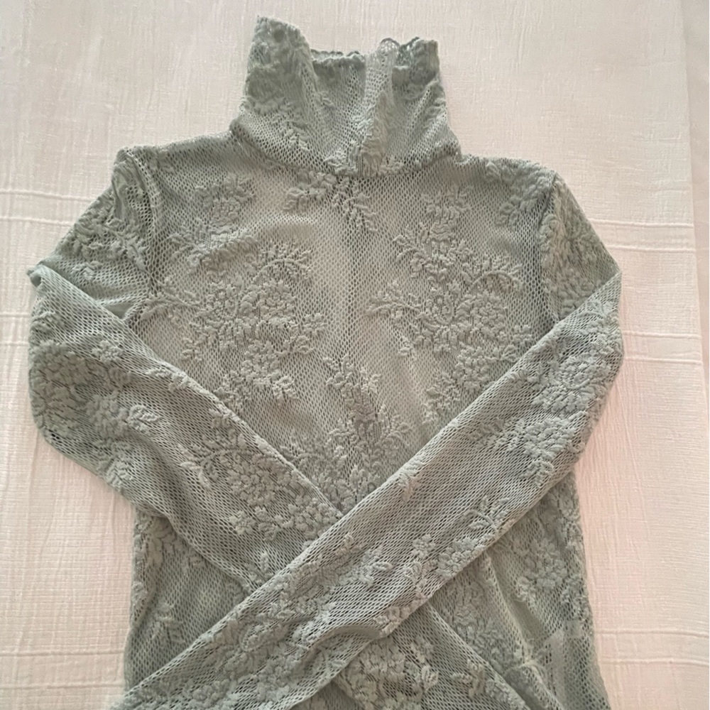 Free People Lace Stretch Top